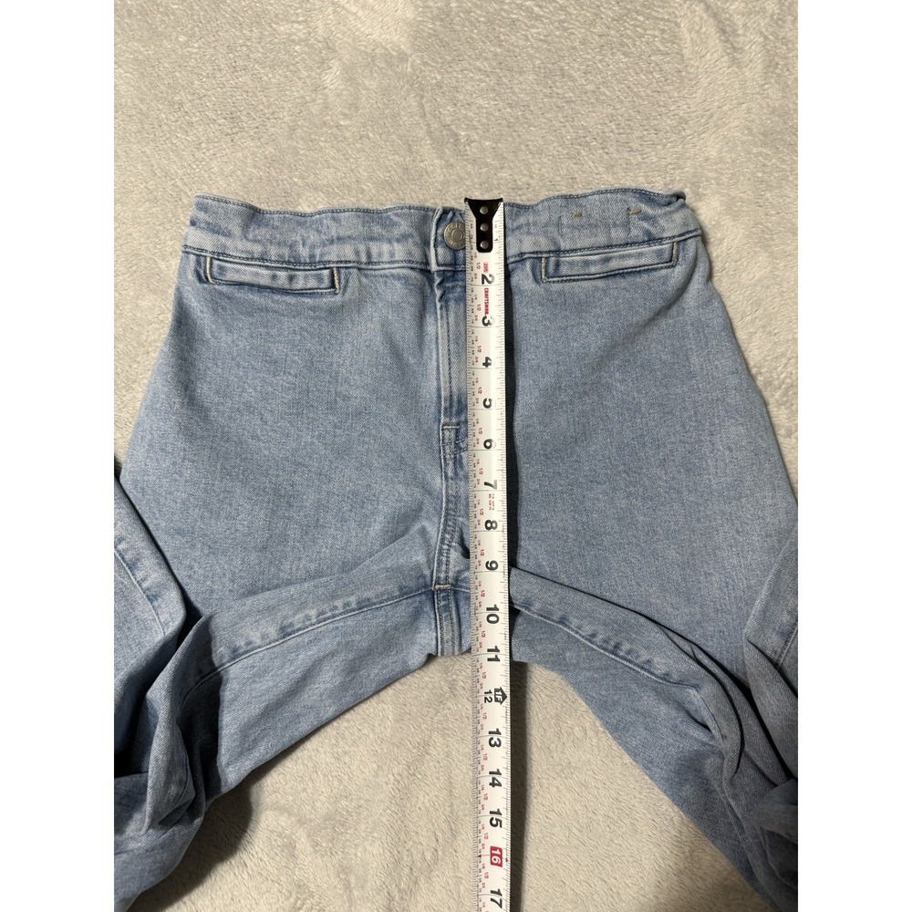Madewell Emmett Wide Leg Jeans Womens 25 Petite Light Wash Blue High Rise Crop - Picture 4 of 10